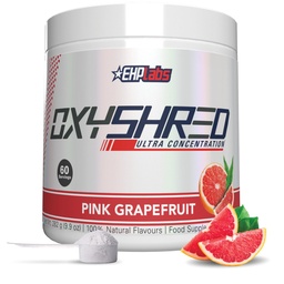 EHP Labs OxyShred Pre Workout Powder - Preworkout Powder with L Glutamine & Acetyl L Carnitine, Energy Boost Drink - Pink Grapefruit, 60 Servings