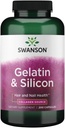 Swanson Gelatin og Silicon - kollagenproteiner som støtter sunnt hår og negler - hjelper med å levere vitale mineraler for sterke negler og tykkt hår - 20 mg silikon og 1,08 gram gelatin - (200 kapsler)