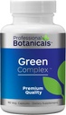 Profesjonelle Botanicals Grønn Kompleks - Vegansk Non GMO Organic Spirulina Algae, Organisk Barley Grass Eleuthero, Cordyceps, Rhodiola Rosea, Reishi, Ashwagandha Superfood Supplement - 90 Vegetariske Caps