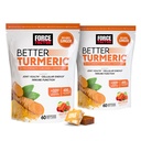 Force Factor Bedre gurkemeie felles støtte Supplement for ekstra styrke felles helse, Med HydroCurc gurkemeie curcumin med svart pepper for superabsorpsjon, frukt splash, 120 myk Chews