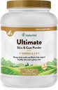 NaturVet Ultimate Skin & Coat Powder Kjæledyr Supplement for hunder og katter - Inkluderer Omega 3, 6, 9, Biotin, vitaminer - For Sunn Hunde Frakker, Katt Hud - Tastig Food Topper for Kjæledyr - 4 lbs.
