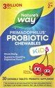 Naturens måte Primadofilis Probiotiske Chewables for barn, støtter sunn Digestive Flora*, for barn i alderen 2+, 3 milliarder CFU, 30 Cherry flavored Chewables (Packaging May Vary)