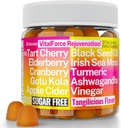 Gotu Kola Svart Seed Oil Apple Cider Vinegar Irsk Seamoss Cranberry Ashwagandha Tart Cherry Turmeric Curcumin Elderberry Gummies