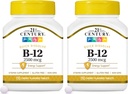 21st Century B 12 2500 mikrog Sublingual Tabletter, 110 greve (Pack of 2)