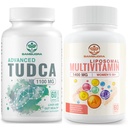 TUDCA Kosttilskudd 1100 mg og Liposomal 33-i-1 Multivitamin Supplement, høy biotilgjengelighet Supplement, omfattende støtte for helse (pakke med 2)