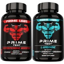 Prime Labs Prime Test Testosteron Booster + L Arginine Nitric Oxid Capsules - 60 teller hver