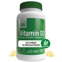 Helse Thru Nutrition Vitamin D3 10.000iu 360 Mini Softgels for maksimal fordel Årsforsyning ® 250mcg Kolecalciferol ® 3rd Party Testet ® Ikke-GMO USP Grad i organisk EVOO | Immune Health Support
