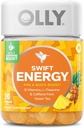 OLLY Swift Energy Gummy, Koffein fra grønn te, B-vitaminer, L-teanin, voksen Chewable Supplement, Pineapple, 10 dagers forsyning - 30 Count