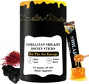 Himalayan ren Nutritious Shilajit Honning Sticks Gull-Saffron, Honning - 75% Fulvic Acid, 85+ Trace Minerals - for menn kvinner - 30 Sticks(Shilajit Honning 30 Sticks)