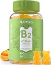 Sukker Gratis vitamin B2 Gummies- Riboflavin 400 mg 200 mg med magnesium, CoQ10 for voksne og barn, Vegan, 60 greve
