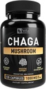 Vela Chaga Mushroom Supplement Mushroom Capsule 1100 mg per servering | 120 kapsler (Chaga Mushroom (120 Count))