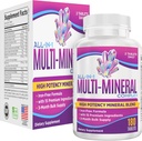 Alt-i-1 Multimineral Supplement Blanding (Iron Free Formula) Multimineraler | Spor Mineraler | Høy-Potens Multi Mineral Supplements | Mineral Kompleks | 90-dagers bulkforsyning | 180 tabletter