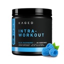 Kaged Intra-Workout pulver I-Kaged BCAAs, L-Citrullin & Beta-Alanin for utholdenhet 124mg organisk PurCaf Kokos vann pulver 20 serverer blå bringebær
