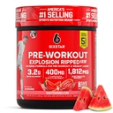 Seksstjerners pre-workout eksplosjon, vannmelon (30 Serveringer) - Preworkout energi pulver Supplement for menn og kvinner - Pre Workout Drink Blande med Creatine & Beta Alanine - Sports Ernæringsprodukter