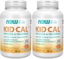 NÅ Kosttilskudd, Kid Cal med kalsiumcitrat, magnesium og vitamin D, Tart Orange, 100 Chewables, emballasje May Vary (Pack of 2)