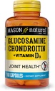 MASON NATURAL Glukosamin Chondroitin Plus vitamin D3 - støtter felles- og beinhelse, forbedret mobilitet og fleksibilitet, 160 kapsler