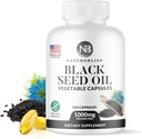 NaturoBliss Svart frøolje - 150 Softgel Capsules Helse (Non-GMO & Vegan) Premium Cold-Pressed Nigella Sativa Producerende ren svart cumin frøolje - 1000 mg per 2 Capsule servering - 75 serveringer