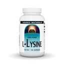 Kilde Naturals L-Lysine Free Form -Amino Acid Supplement støtter energiformasjon og kollagen - 100 kapsler