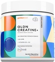 GLDN Creatine - Kreatin Monohydrat med HMB for vedvarende muskelstøtte og gjenoppretting med vitamin D3 og K2 for bein og felles helse - Designet for kvinner og menn - Utmerket pulver - 30 Server