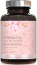 Prenatal vitaminer for kvinner med folsyre og DHA, Fetal hjerneutvikling støtte med Folate & Omega 3s, Multivitamin med vitamin A, C, D, B6, B12 & jern, Graviditet Supplement - 120 Softgels