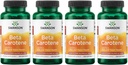 Swanson Beta-Caroten-vitamin A 25000 IU Softgels - Hud, Eye og Immunsystem Helse - Antioksidant støtte - 7500 mhg (300 Softgels) (4 Pakke)