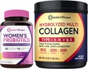 Legens oppskrifter Kvinners probiotika og multikollagen pulver bunke, verdipakke for Vaginal, hud, hår, neglehelse, ingen gluten, Pro (60 kapsler) og kollagen (45 serveringer)