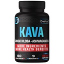 9in1 Kava Kava Kapsler 5-måneders Supply 15:1 Ekstrakt for søvn, sinn og immun støtte - 9 naturlige urter Inkluderer Ginkgo, Ashwagandha, Graviola, Valerian og mer - 150 Vegan Kapsler