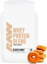 RAW Whey Protein Powder Blend, Glazed Donut (20 Serveringer) - Grass-Fed Mikrofiltrert Protein Isolert for muskelvekst og gjenoppretting - Pre & Post Workout Sports Nutrition Supplement for menn og kvinner