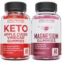 60 Keto Apple Cider Vinegar Gummies Avanserte vekttap + 60 Magnesium Gummies Formulert med 770 MG Magnesium Citrat.