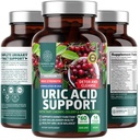 N1N Premium Uric Acid støtte Supplement [14X Potent urter] Alle naturlige nyre og uric syre renser med Tart Cherry, Melk Thistle, Cranberry, Celery, Chanca Piedra, 60 Veg Caps