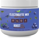 Electrolyte pulver - Forfriskende treningsgjenvinning elektrolyter, sukkerfri, glutenfri og vegansk, ren keto & Paleo Hydration drikke, immunforsterkning vitaminer (198 gram, korn)