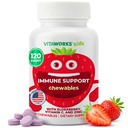 Kids Elderbær med sink og vitamin C - immun støtte Supplement Chewable Tabletter - Tasty Naturlig Blandet Berry Flavor - Vegan, vegetarisk, Glutenfri, Ikke-GMO, for barn, 120 Chewables