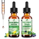 Cortisol Detox + jerntilskudd for kvinner, menn, vegansk, ikke GMO