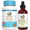 MaryRuths vitamin K2+D3 Gummies (Peach Mango & Apricot) & USDA organiske probiotiske dråper | Clean Label Project Verifisert® | Vitaminer for felles støtte, og generell helse | Vegansk, ikke-GMO, Glutenfri