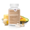 Houston Enzymes – Lypazyme Lipase Digestive Enzymer for kvinner og menn –120 Kapsler – 3 Enzyme Blanding for komplett nedbryting av triglycerid fett, Enzyme for digestion av høy-fat måltider og fiskeolje