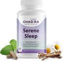 Serene soveformula | Rest-Boosting Magnesium Citrat W/Melatonin, Passion Blomster, Kalsium og L-Theanine | Naturlig dyp søvnvitaminer for voksne - 60 Caps, 30 dagers forsyning
