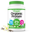Orgain Organic Vegan Protein pulver, Vanilla Bean - 21g Planteprotein, 6g Prebiotiske Fiber, Ingen Laktose ingredienser, Ingen tilsatt sukker, ikke-GMO, For rister og smoothies, 2,03 lb (Packing May Vary)