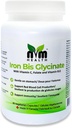 Gentle Iron Supplement for voksne I Jern bisglyonat med vitamin C, B12, Folsyre I støtter rødt blodcelleformasjon og øker immunitet - 90 vegetariske kapsler, Glutenfri