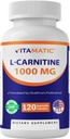 Vitamatic L-karnitin fumarat 1000 mg - 120 grønnsaker kapsler (1 flaske)