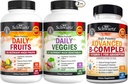 BioSchwartz daglige frukter og grønnsaker Supplement for kvinner og menn (2 måneders forsyning) Plus vitamin B kompleks med vitamin C (2 måneders forsyning)