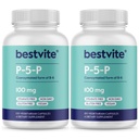 BESTVITE P-5-P 100mg (240 vegetariske kapsler) (120 x 2) (koenzymert form av B-6) - Ingen stearates - Vegan - Ikke GMO - Glutenfri