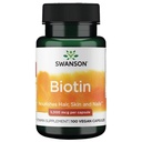 Swanson Biotin vitamin B7 5000 mikrog 100 kapsler