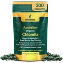 Biogenese organiske klorella Mini Tabletter – 300 greve (200mg)  Australian Australian Grown | Rich i klorofyll, vitaminer og mineraler | Støtter energi & immunitet | Vegan Mini Tabletter