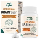 Liposomal Brain Supplements for minne og fokus - Plasmalogen med curcumin & vitamin E for bedre absorpsjon - egnet for eldre, voksen menn og kvinner kognitiv helse, høy potens 60 serveringer