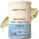 Sprout Living Plant Basert Protein & Superfoods Powder, Original, Unflavored | Organic Protein Powder, Vegan, Ikke-Dærlig, Ikke-GMO, Glutenfri, Sukkerfri, Perfect Keto Drink Mix (2 lb)