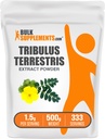 BulkSupplements.com Tribulus Terrestris Ekstrakt pulver - Tribulus Terrestris Supplements, Herbal Supplement - Glutenfri, 1,5g per servering, 500g (1,1 lbs) (Pack of 1)