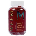 WEEM Apple Cider Vinegar Gummies - Naturlig, Vegansk ACV med Folic Acid- Glutenfri - Vitamin B12 - Premium Detox & Vekt Supplement- Hjelper Digestion for kvinner og menn