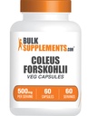 BulkSupplements.com Coleus Forskohlii Extract Kapsler - Forskolin Supplement, Forskolin Kapsler - Herbal Supplement, Glutenfri, 1 Kapsel per servering, 60 Kapsler (pakke av 1)