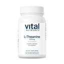 Vital næringsstoffer L-Theanine 200mg | Vegansk kosttilskudd | L teanin Supplement støtter normal stressnivå og kognitiv funksjon * | Gluten, Dairy og soya gratis | 60 kapsler