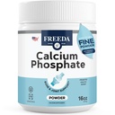 Freeda Kalsiumfosfat pulver – Kosher Mineral Supplement for bein og felles helse hos menn, kvinner, hunder og katter – Bone Styrke pulver med kalsium og fosforus – Ingen vitamin D – laget i USA, 16oz